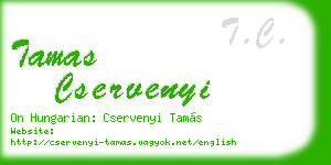tamas cservenyi business card